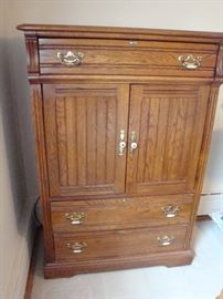 Solid Wood Armoire Dresser  (part of 5 piece matching set)