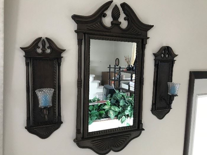 Vintage Home Interior Mirror and Candle Sconce's 