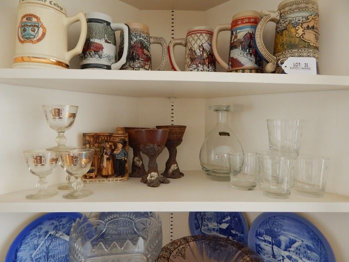 Shelf Lot of Glassware