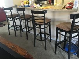 set of four bar stools 