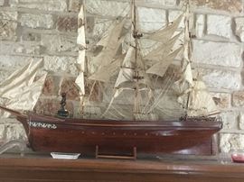 wooden model ship