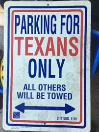 texans only sign