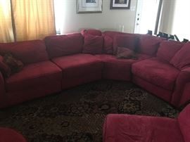 red sectional