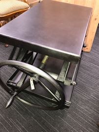 Restoration Hardware Industrial Scissor Lift Table