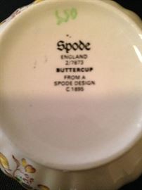 English Spode "Buttercup" china