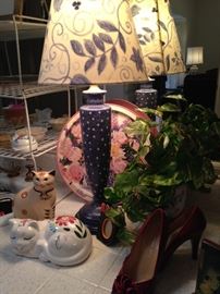 Periwinkle colored lamp