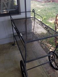 Black patio cart