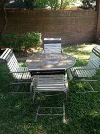 Patio table and four chairs