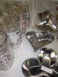 More "card" glasses and serving pieces
