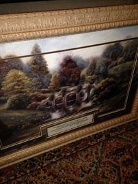 Framed art with Biblical scripture