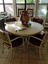 Bamboo chairs and table