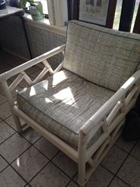 White bamboo chair