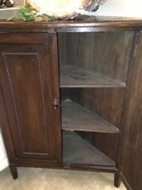 3 shelf corner cabinet