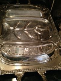 Silver plate meat platter