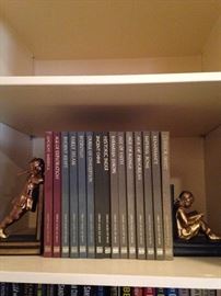 Set of books and bookends