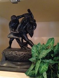 Fighting warriors statue