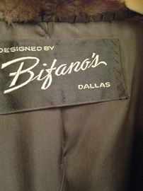 Mink jacket designed by Bifano's