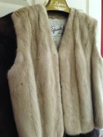 White mink vest from Bifano's