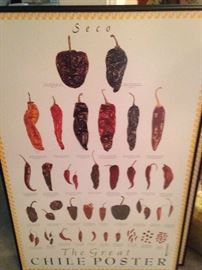 Seco - "The Great Chile Poster" framed art