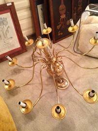 Brass chandelier