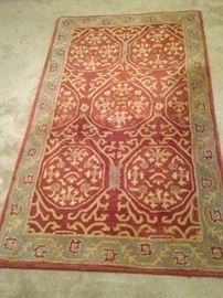 Another red and gold rug - 3 feet x 5 feet