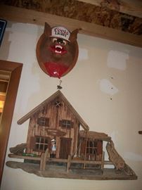 Coors Wolf and wall hanging