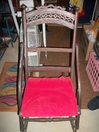 folding antique rocking chair