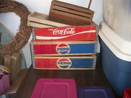 wood advertising crates