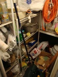 Pantry Closet, Not yet sorted....no telling what's in there?