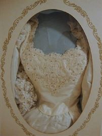 Vintage Wedding Gown and Veil sealed in a keeper box