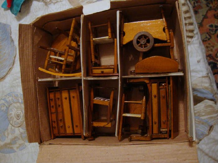 Set of Miniature Doll Furniture