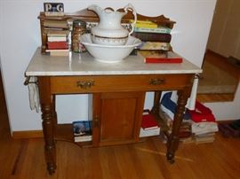 Old marble-top washstand