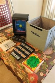 Awesome vintage 1982 Vectrex Game System with 13 games, 11 screens, manuals, light pen and carry case.