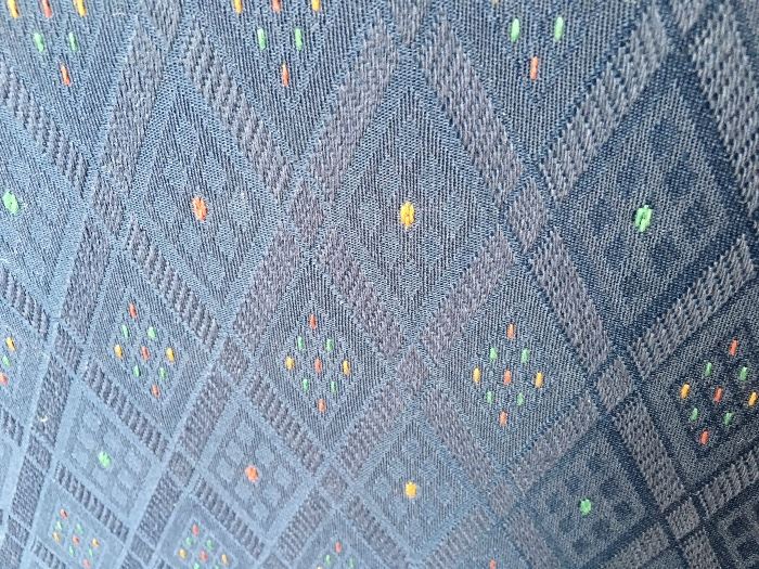 Fabric detail sofa and love seat dark blue
