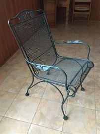 Very elegant wrought iron patio chair x 2