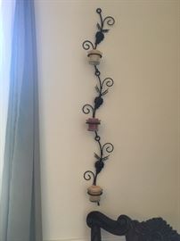 Pair of triple candle holders