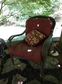 Wicker outdoor patio chairs
