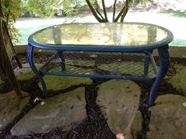 Wrought iron outdoor coffee table