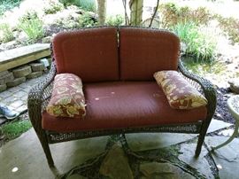 Wicker outdoor love seat
