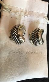 David Yurman Gold and Sterling earrings
