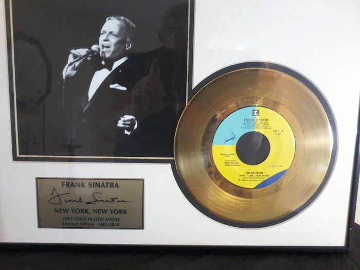  2 Frank Sinatra 24 Carat Gold Plates    http://www.ctonlineauctions.com/detail.asp?id=704331