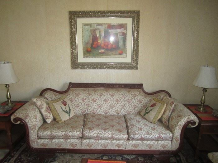 Antique rolled arm sofa