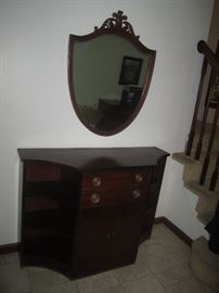 Entry cabinet and mirror