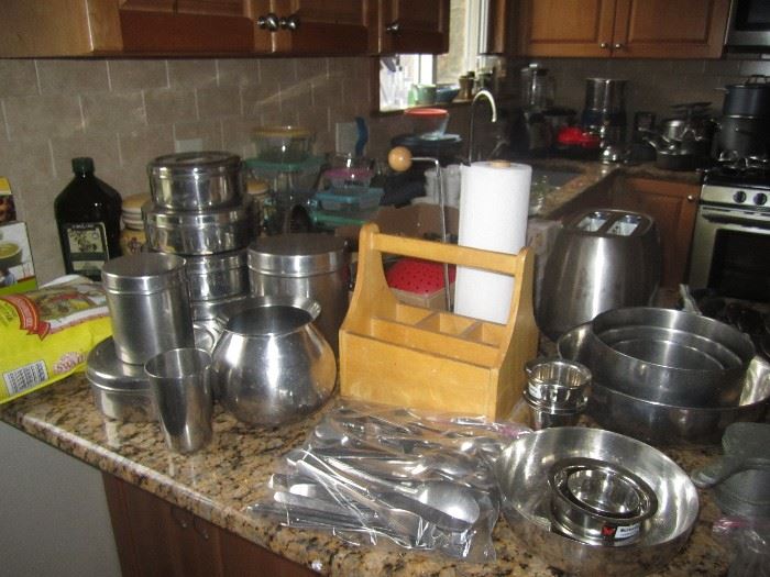Lots of stainless steel ware