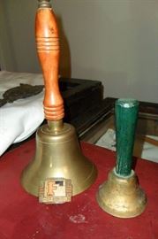 Antique School Bells,Antique Fredericksburg,Va. High School Belt Buckle,