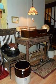 Antique Records,Antique Crock,etc..