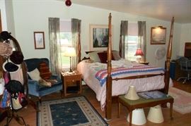 4 Poster Bed, Velvet Arm Chair,etc...