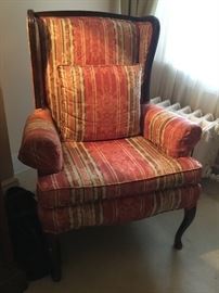Newly upholstered wingback chair $395