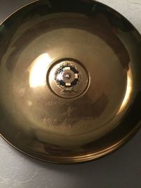 Copper dish signed by the mayor of Athens $75