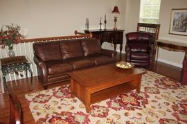 Sherrill LEather Sofa Hancock and Moore Leather chair